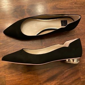 White House Black Market “Bellamy” Metal Heel Flat